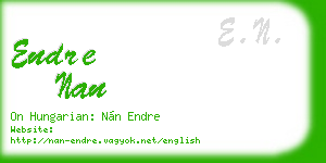 endre nan business card